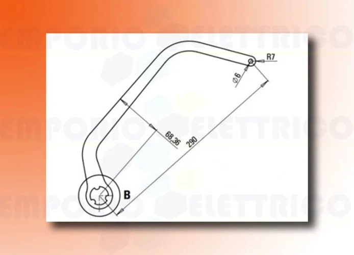 faac paire de bras n1d marron nd7 1057323