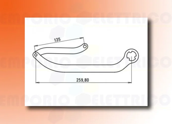 faac paire de bras n1d blanc nd8 105740