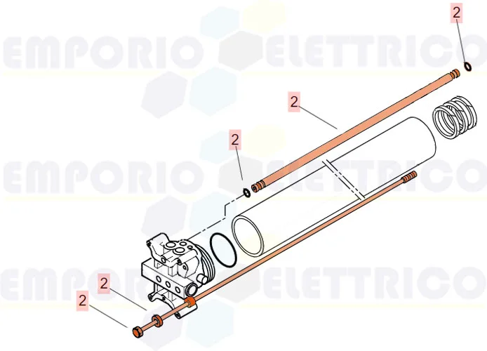 faac pièce détachée tube alimentation et tirants 400 l 63003327