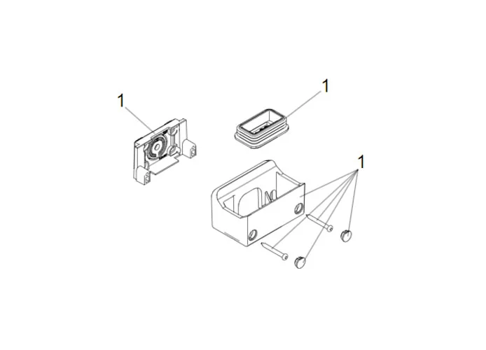 faac pièce détachée groupe support et joint xled 63003263