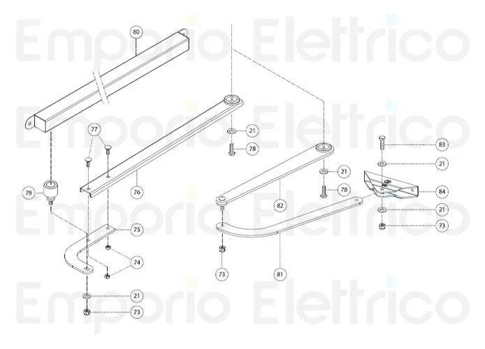 fadini pièce détachée écrou autobloquant m8 pour bart 350 35073