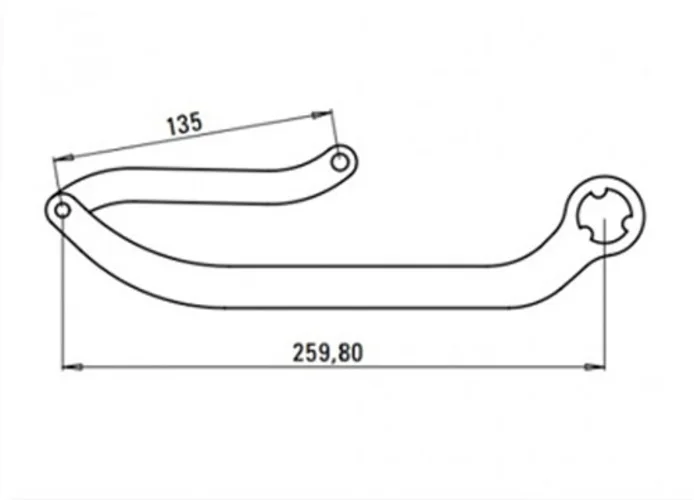 faac paire de bras n1d blanc nd8 105740