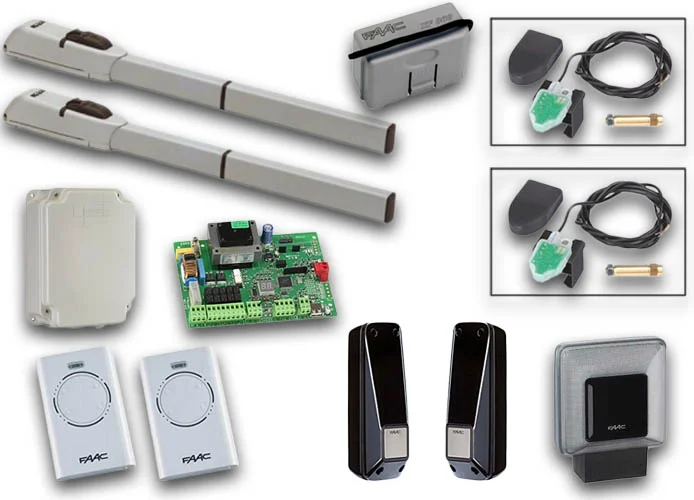 faac kit d'automatisation pour portail battant 230v longmaster sg 104155