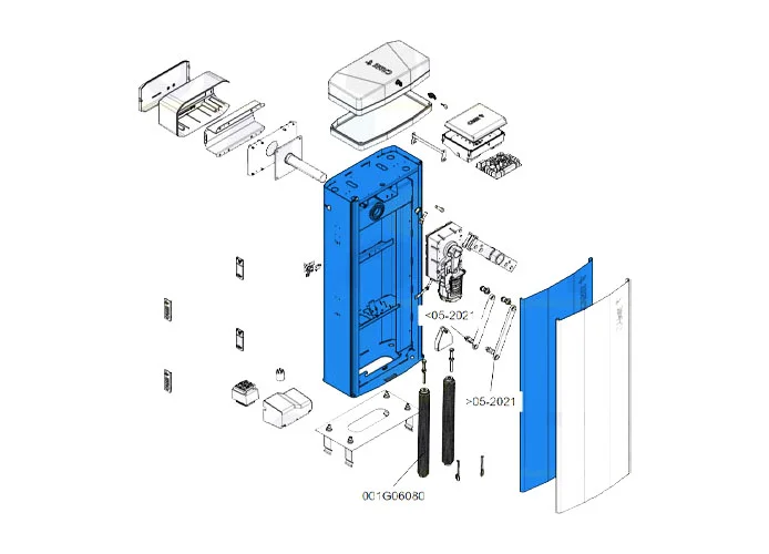 came pièce détachée caisson avec porte barrière gt8 88003-0097