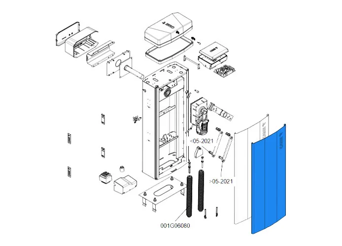 came pièce détachée porte caisson gt8 88003-0098