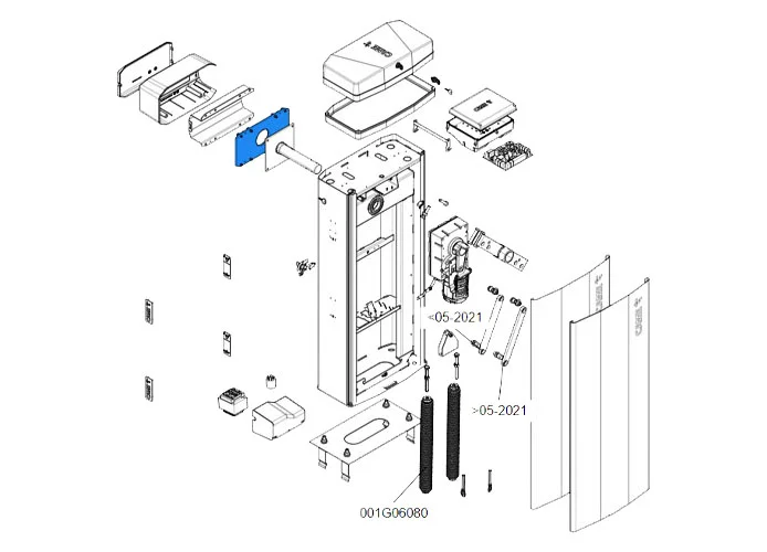 came pièce détachée plaque intermédiaire gt8 88003-0100