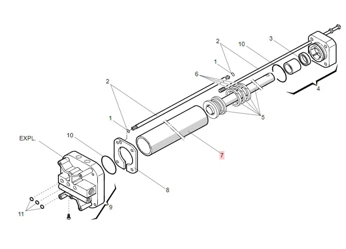 faac pièce détachée corps de piston 402 7366065