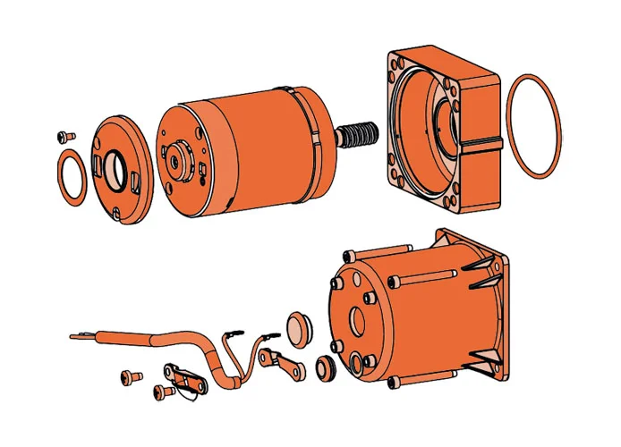 faac pièce détachée moteur 390/trigon 24v 63000596