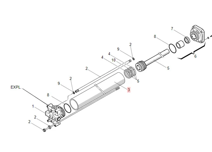 faac pièce détachée corps de piston 400/87 ln 7366015