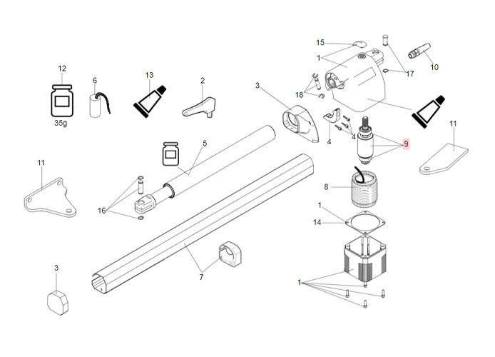 faac pièce détachée rotor 412-bat 746028