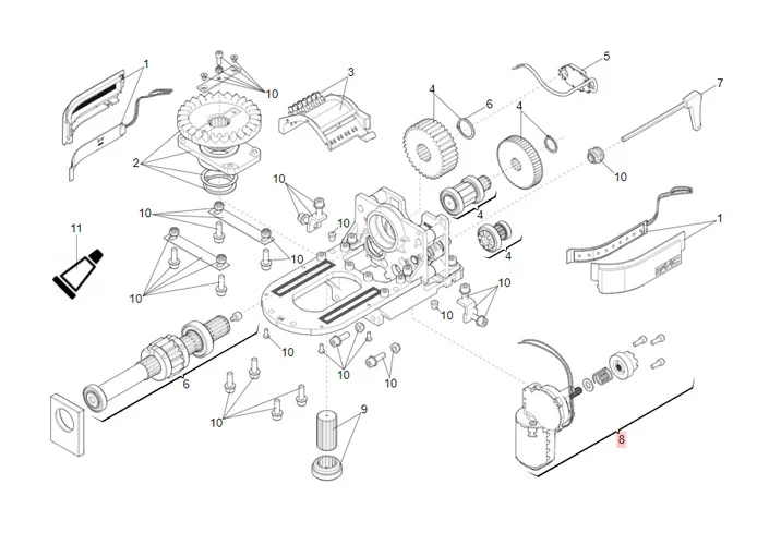 faac pièce détachée groupe moteur s2500i 63003382