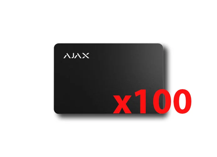 ajax carte sans contact pass noire (100 pièces) 38217