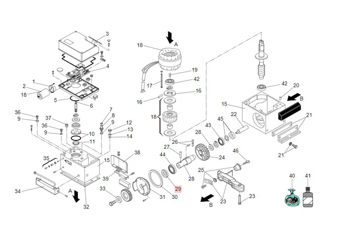 faac pièce détachée joint arbre rotatif lab.a 25407 fkm 7093005