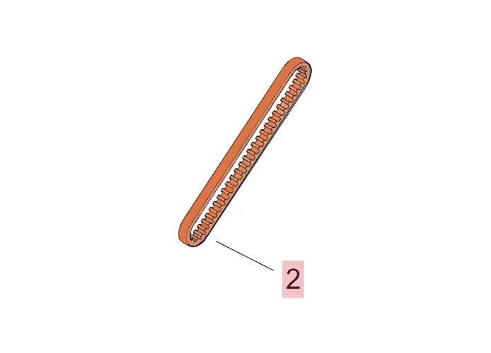 faac pièce détachée courroie d.t2,5/265-6 pol.a+p. 7412035