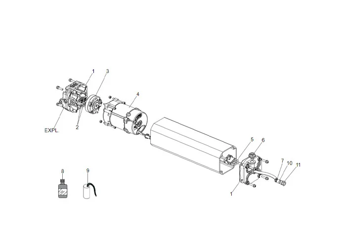 faac page pièces détachées pour centrale hydraulique s800 cbac