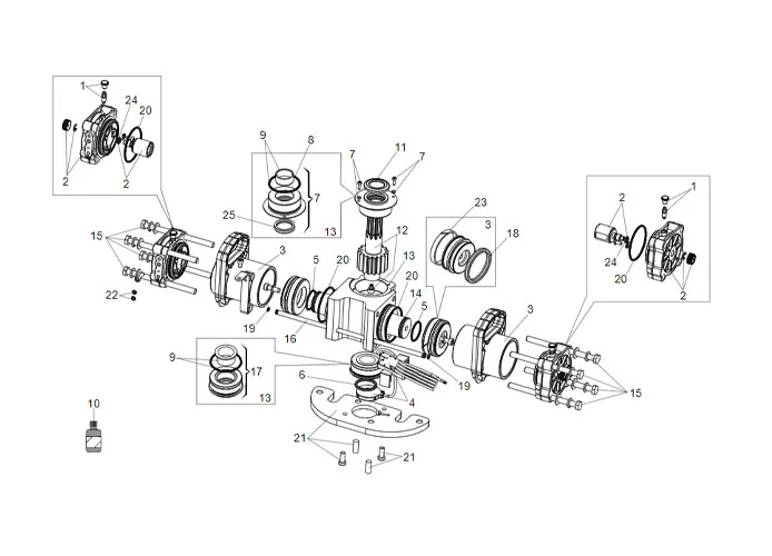 faac page pièces détachées moteur vérin s800h enc 180°