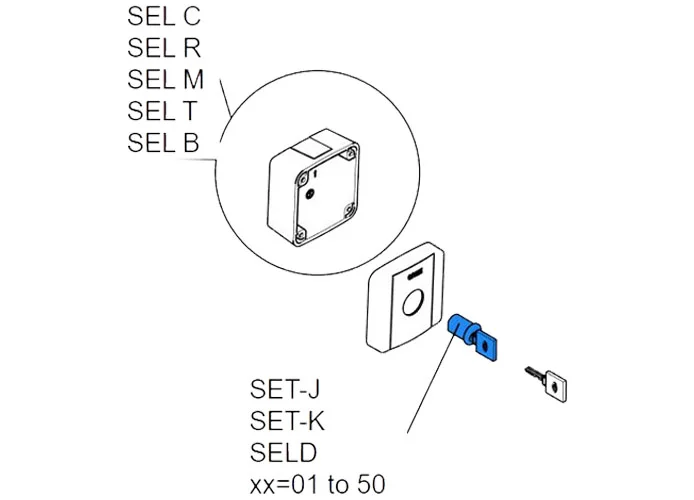 came serrure avec clé set-j sel-c r2151301/50 119R2151301/50