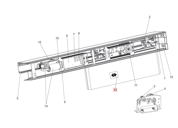 faac pièce détachée autocollant double flèche porte 930 7324325