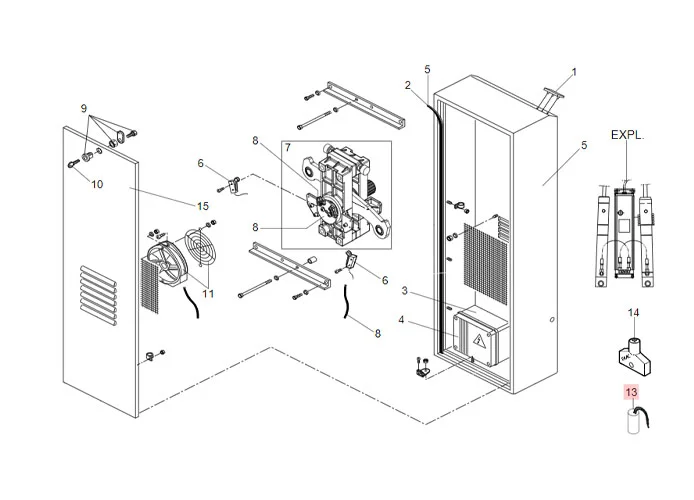 faac pièce détachée condensateur pp16mf-400v ul recog.unip.conn 7600525