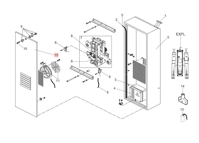 faac pièce détachée porte emballage 642 inox 72706515