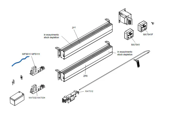 came pièce détachée câble d'extension de photocellule cor - rod - sip 119rip076