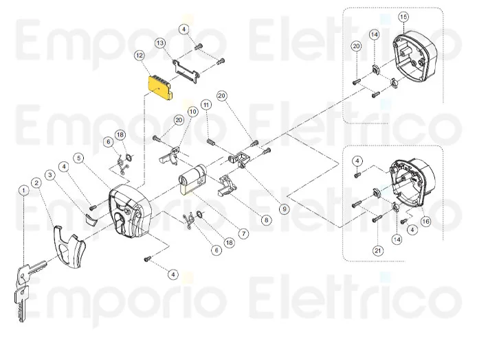 fadini pièce détachée carte avec bornes, micros et leds pour chis-e 37 37212