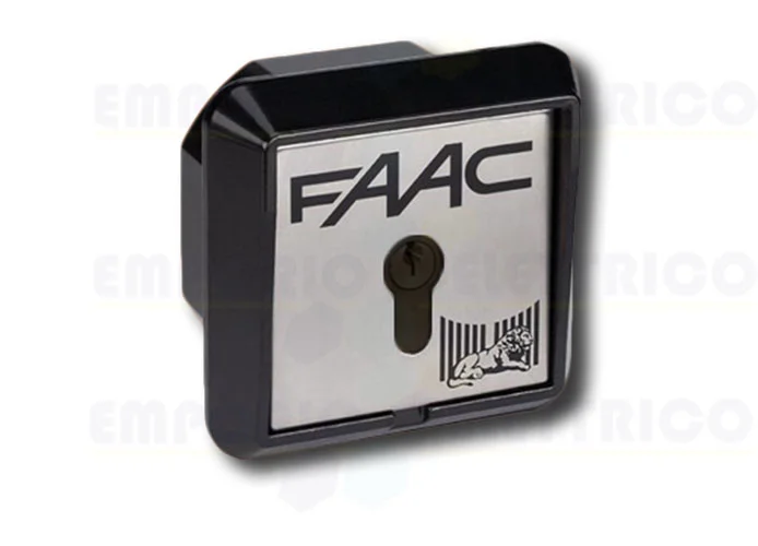 faac bouton à clé à encastrement 2 contacts + électrofrein t21 if 401017