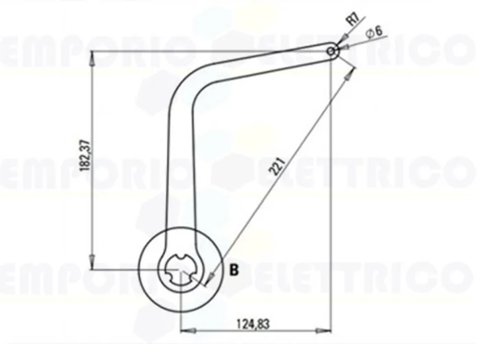 faac paire de bras n1d marron nd5 1057303