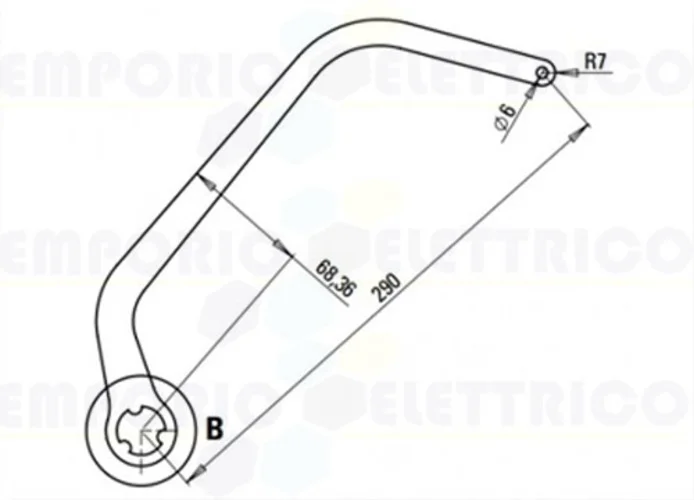 faac paire de bras n1d marron nd7 1057323