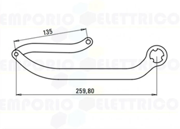 faac paire de bras n1d blanc nd8 105740