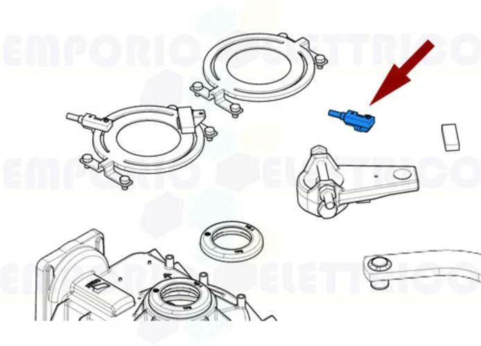 came pièce détachée support interrupteur magnétique frog 119ria059