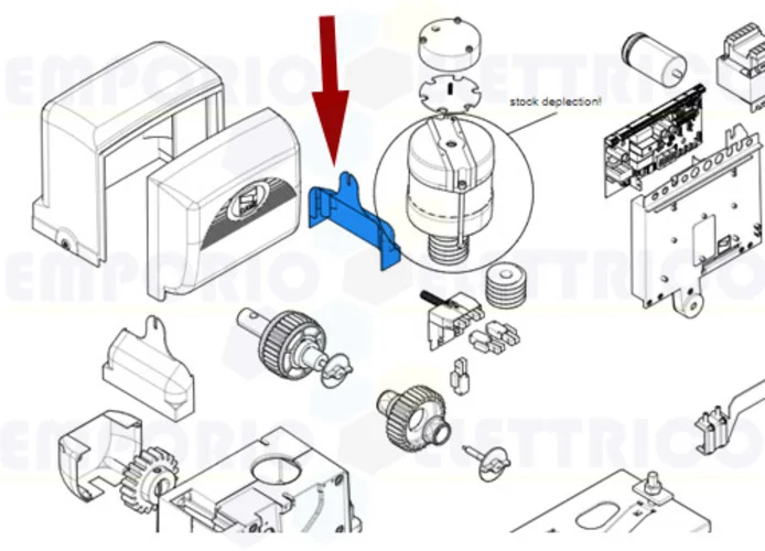 came pièce détachée boîte protection réglages droite bx 119ribx005