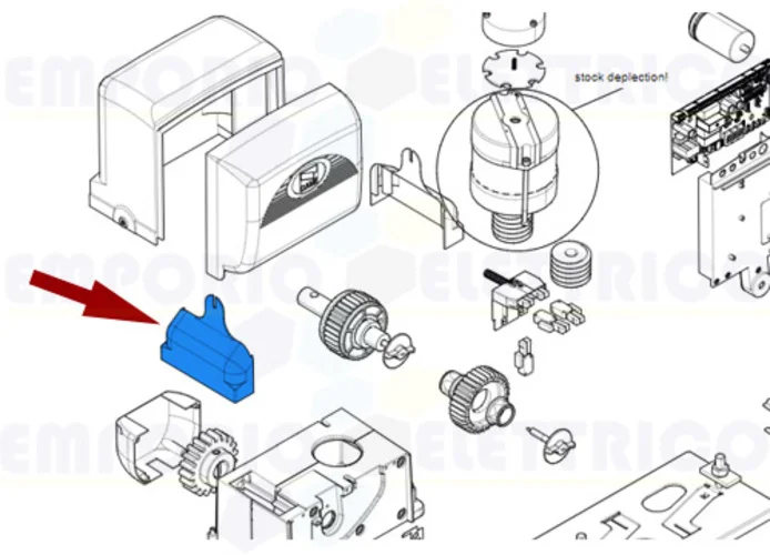 came pièce détachée boîte protection réglages gauche bx 119ribx006