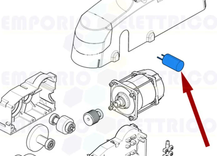 came pièce détachée condensateur 16 mF avec câbles et vis 119rir276