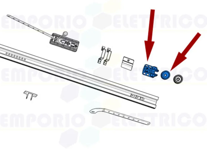 came pièce détachée embout+poulie guide-courroie v6000 119rie186