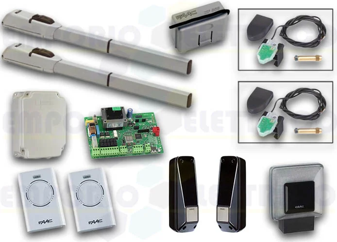 faac kit d'automatisation pour portail battant 230v longmaster sg 104155