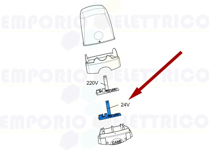 came pièce détachée carte électronique clignotant led 24v 119rir455