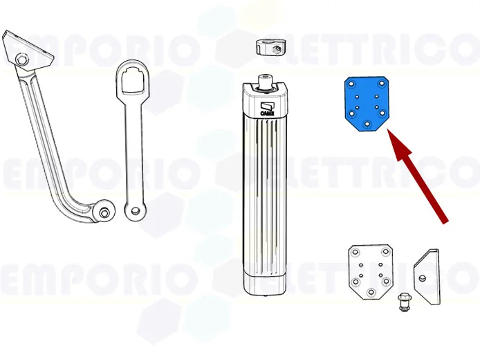 came pièce détachée base de fixation flex f500 119rid143