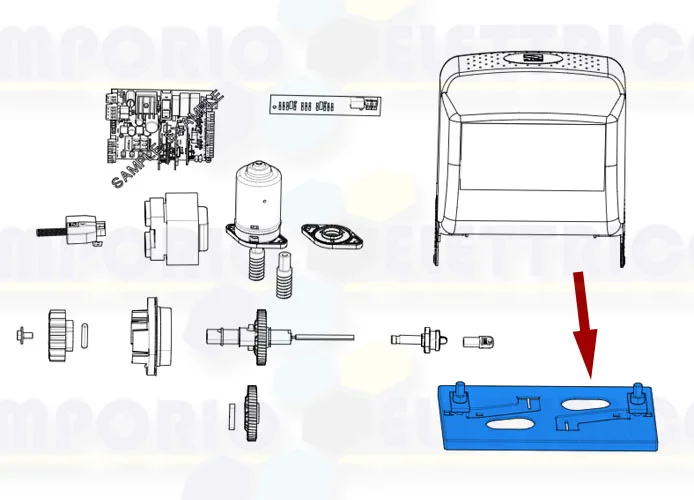 came pièce détachée base fixation motoréducteur bz 119ribz002