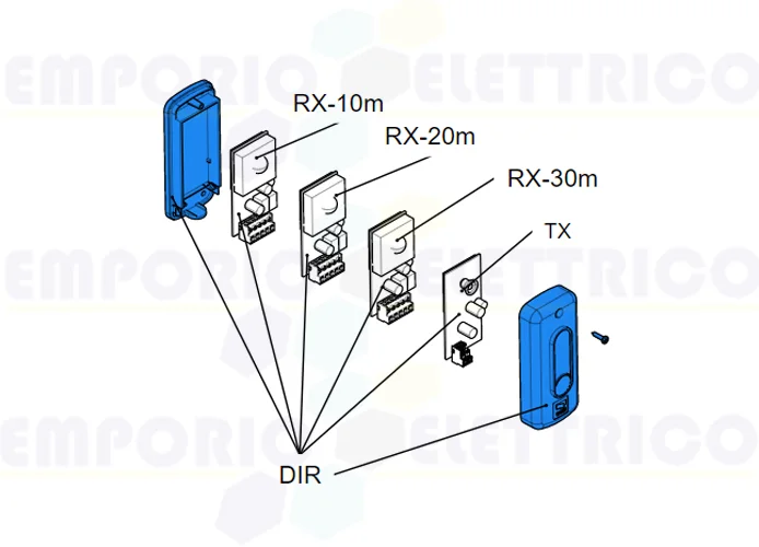 came pièce détachée boîtier photocellule dir 119rir149