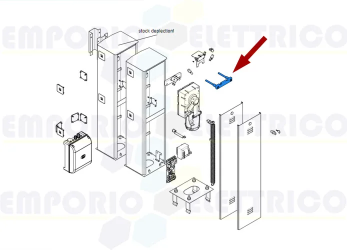 came pièce détachée butée mécanique barrière 2,5-3,2-3,75-4m 119rig059 