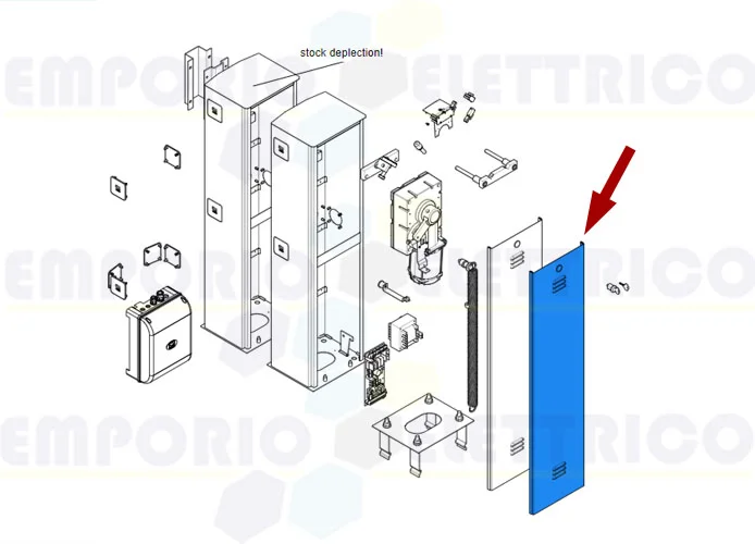 came pièce détachée porte caisson gard 2,5-3,25-4m 119rig226