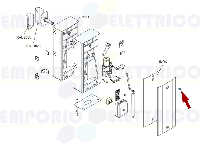 came pièce détachée groupe serrure porte gard 8 119rig160