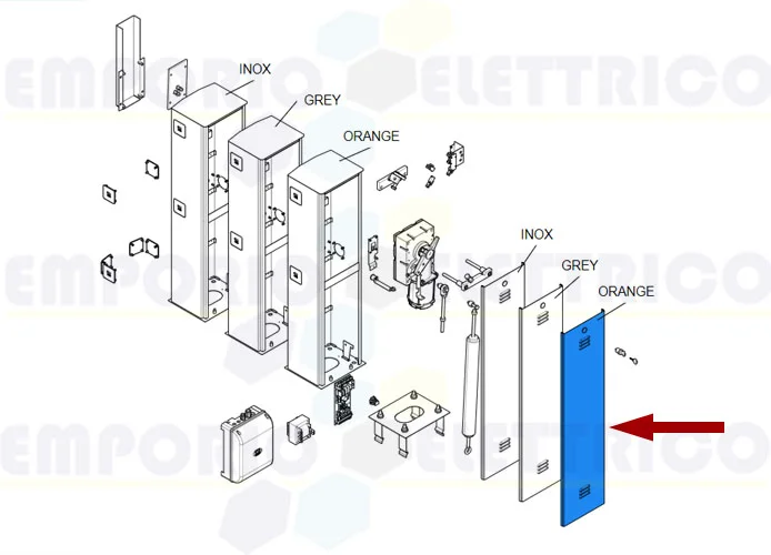 came pièce détachée porte caisson en inox g4001 119rig070