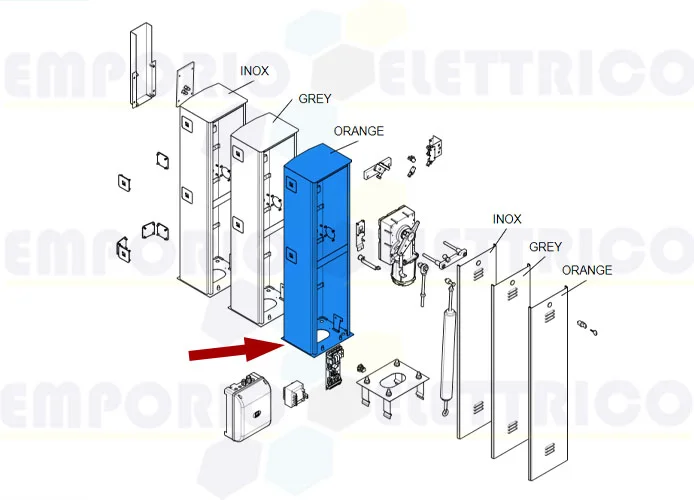 came pièce détachée boîtier barrière g3750 g4000 119rig056