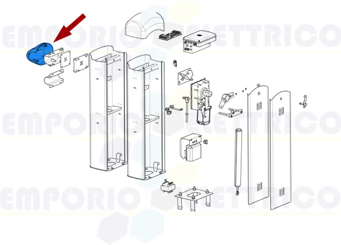 came pièce détachée couvercle fixation tige g03750 g03752 119rig166