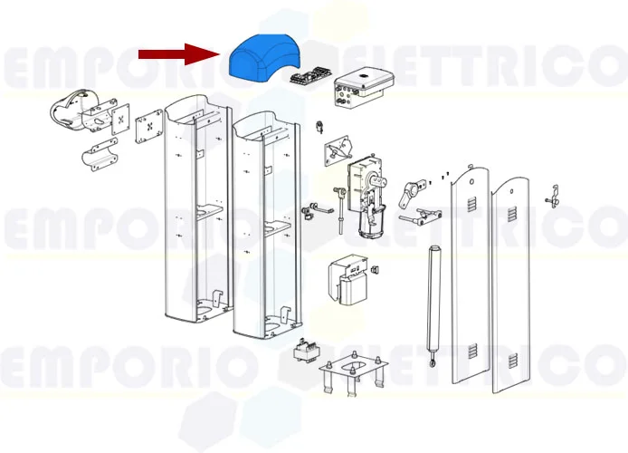 came pièce détachée couvercle barrière gard 3-4 119rig170 