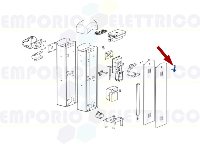 came pièce détachée groupe serrure porte g3000 gard4 119rig411