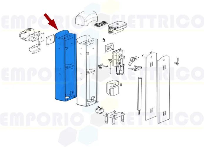 came pièce détachée boîtier barrière g3000i 119rig419 