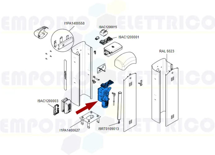 came pièce détachée kit réducteur z32 i1pb0500026-28 + carte 88003-0058 